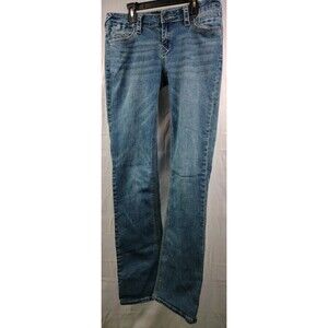 Alloy Apparel Jeans Women 6 Tall Blue Bootcut Low Rise Embroidered Streetwear